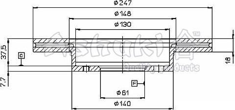 Ashuki 0990-2701 - Bremžu diski ps1.lv