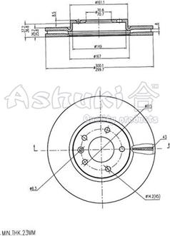 Ashuki 0990-7190 - Bremžu diski ps1.lv