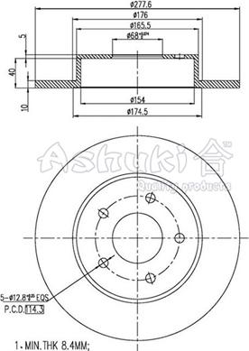 Ashuki 0993-0401 - Bremžu diski ps1.lv