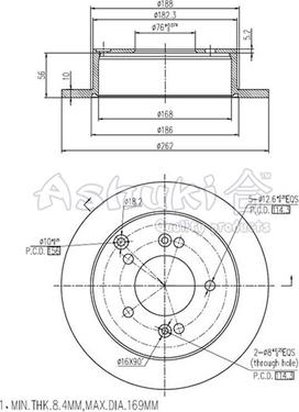 Ashuki 0993-0150 - Bremžu diski ps1.lv