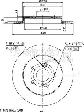 Ashuki 0993-2602 - Bremžu diski ps1.lv