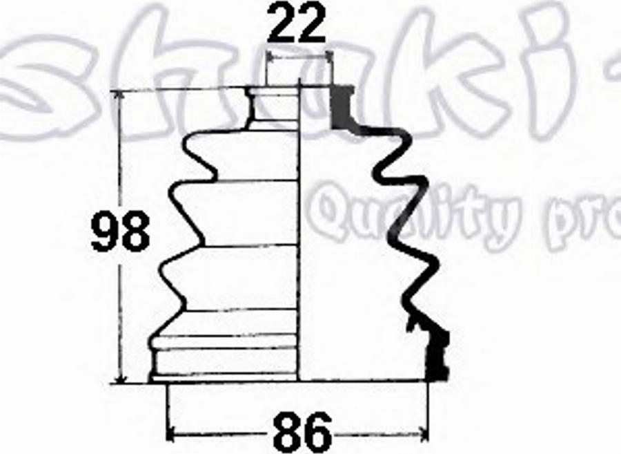 Ashuki 0858-2001 - Putekļusargs, Piedziņas vārpsta ps1.lv