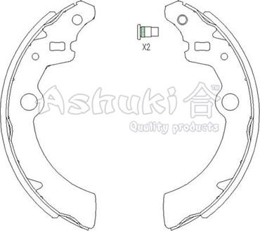 Ashuki 1050-5208 - Bremžu loku komplekts ps1.lv