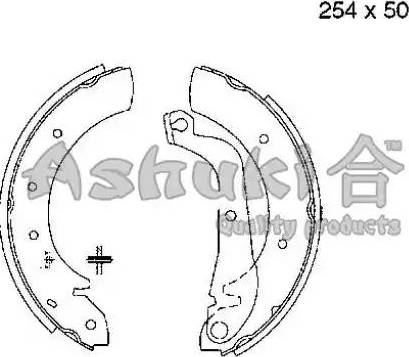 Ashuki 1050-2501 - Bremžu loku komplekts ps1.lv