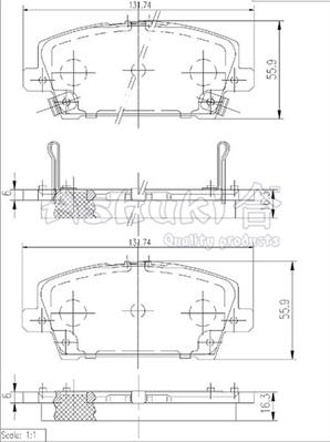 Ashuki 1080-6504 - Bremžu uzliku kompl., Disku bremzes ps1.lv