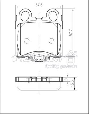 Ashuki 1083-7102 - Bremžu uzliku kompl., Disku bremzes ps1.lv