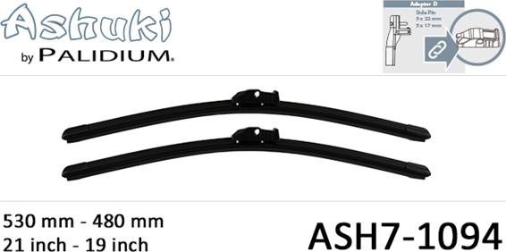 Ashuki ASH7-1094 - Stikla tīrītāja slotiņa ps1.lv