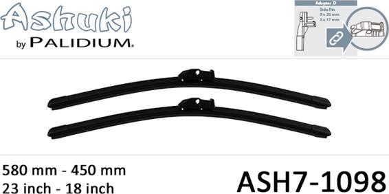Ashuki ASH7-1098 - Stikla tīrītāja slotiņa ps1.lv