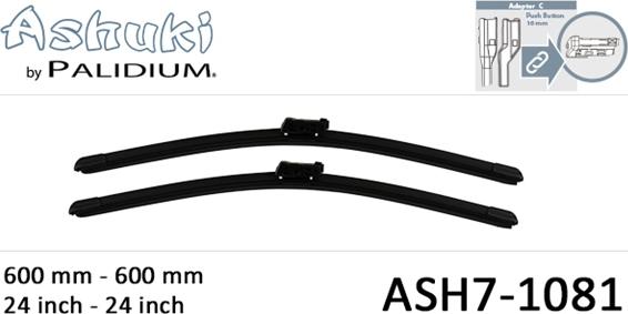 Ashuki ASH7-1081 - Stikla tīrītāja slotiņa ps1.lv