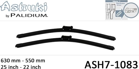 Ashuki ASH7-1083 - Stikla tīrītāja slotiņa ps1.lv