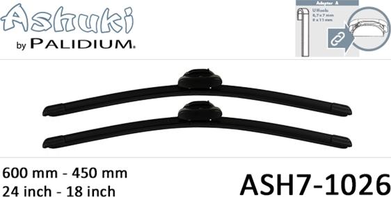 Ashuki ASH7-1026 - Stikla tīrītāja slotiņa ps1.lv