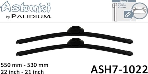 Ashuki ASH7-1022 - Stikla tīrītāja slotiņa ps1.lv