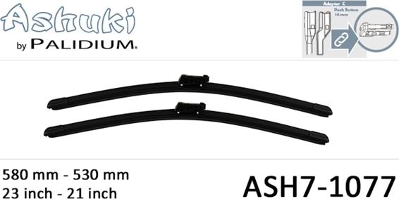 Ashuki ASH7-1077 - Stikla tīrītāja slotiņa ps1.lv
