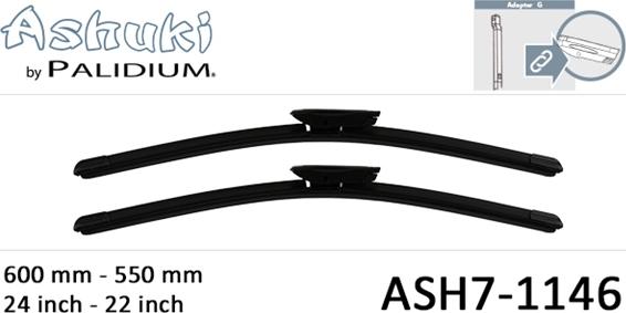 Ashuki ASH7-1146 - Stikla tīrītāja slotiņa ps1.lv