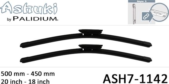 Ashuki ASH7-1142 - Stikla tīrītāja slotiņa ps1.lv