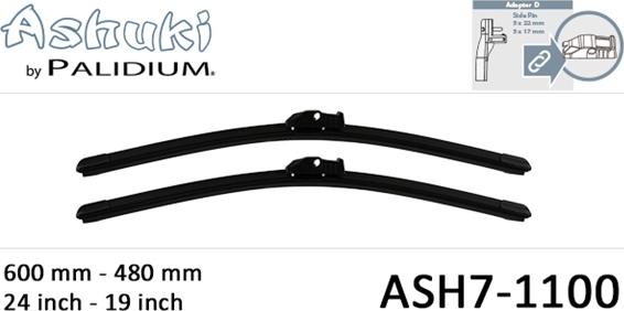Ashuki ASH7-1100 - Stikla tīrītāja slotiņa ps1.lv