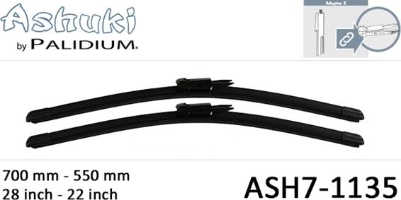 Ashuki ASH7-1135 - Stikla tīrītāja slotiņa ps1.lv