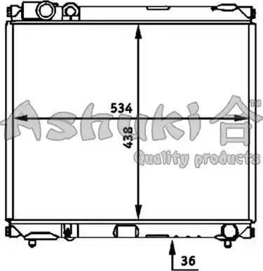 Ashuki K454-21 - Radiators, Motora dzesēšanas sistēma ps1.lv