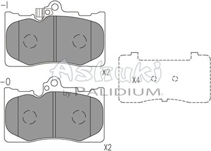 Ashuki L114-01 - Bremžu uzliku kompl., Disku bremzes ps1.lv