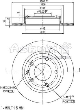 Ashuki M606-15 - Bremžu diski ps1.lv