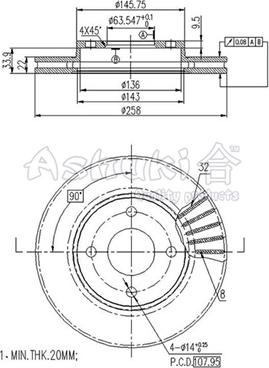 Ashuki M606-30 - Bremžu diski ps1.lv