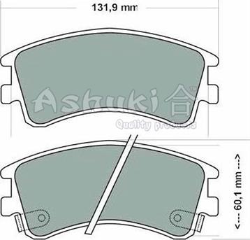 Ashuki M050-36 - Bremžu uzliku kompl., Disku bremzes ps1.lv