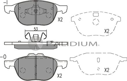 Ashuki P1-1564 - Bremžu uzliku kompl., Disku bremzes ps1.lv