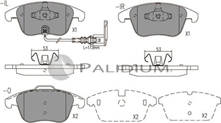 Ashuki P1-1574 - Bremžu uzliku kompl., Disku bremzes ps1.lv