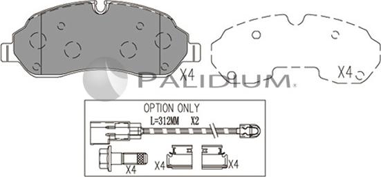 Ashuki P1-1576 - Bremžu uzliku kompl., Disku bremzes ps1.lv