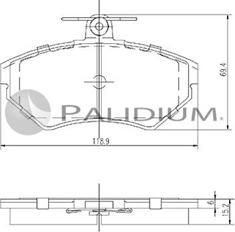 Ashuki P1-1091 - Bremžu uzliku kompl., Disku bremzes ps1.lv