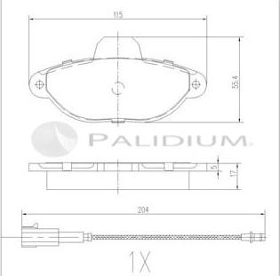 Ashuki P1-1098 - Bremžu uzliku kompl., Disku bremzes ps1.lv