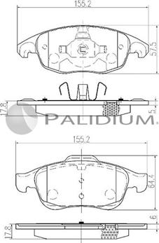 Ashuki P1-1092 - Bremžu uzliku kompl., Disku bremzes ps1.lv