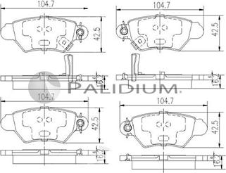 Ashuki P1-1097 - Bremžu uzliku kompl., Disku bremzes ps1.lv