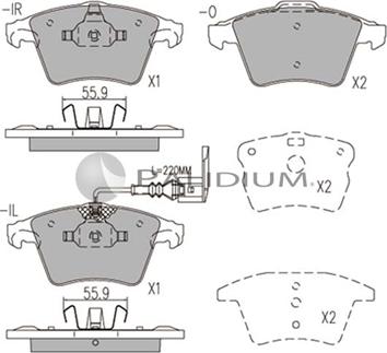 Ashuki P1-1048 - Bremžu uzliku kompl., Disku bremzes ps1.lv