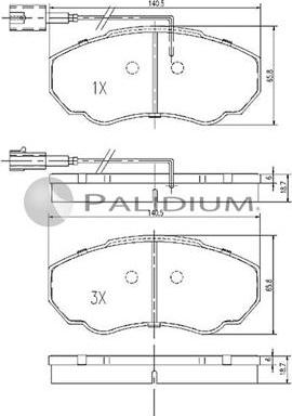 Ashuki P1-1066 - Bremžu uzliku kompl., Disku bremzes ps1.lv