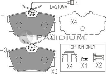 Ashuki P1-1060 - Bremžu uzliku kompl., Disku bremzes ps1.lv