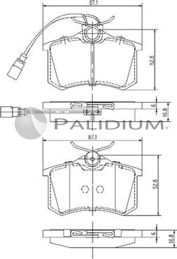 Ashuki P1-1063 - Bremžu uzliku kompl., Disku bremzes ps1.lv