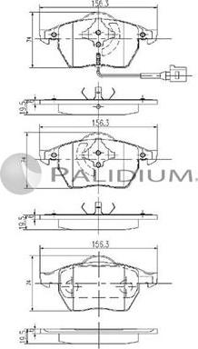 Ashuki P1-1062 - Bremžu uzliku kompl., Disku bremzes ps1.lv