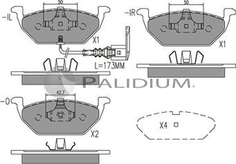 Ashuki P1-1001 - Bremžu uzliku kompl., Disku bremzes ps1.lv