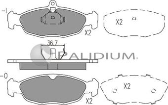 Ashuki P1-1015 - Bremžu uzliku kompl., Disku bremzes ps1.lv