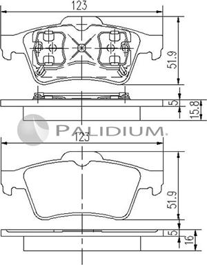 Ashuki P1-1034 - Bremžu uzliku kompl., Disku bremzes ps1.lv