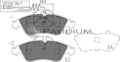 Ashuki P1-1032 - Bremžu uzliku kompl., Disku bremzes ps1.lv