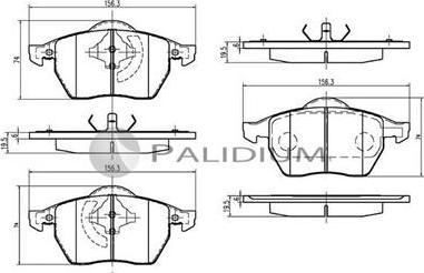 Ashuki P1-1025 - Bremžu uzliku kompl., Disku bremzes ps1.lv