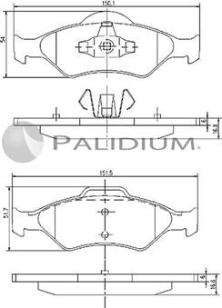 Ashuki P1-1022 - Bremžu uzliku kompl., Disku bremzes ps1.lv