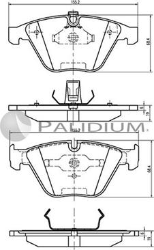 Ashuki P1-1073 - Bremžu uzliku kompl., Disku bremzes ps1.lv