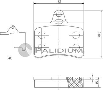 Ashuki P1-1199 - Bremžu uzliku kompl., Disku bremzes ps1.lv