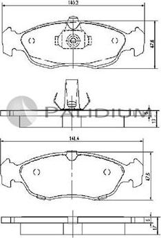 Ashuki P1-1194 - Bremžu uzliku kompl., Disku bremzes ps1.lv