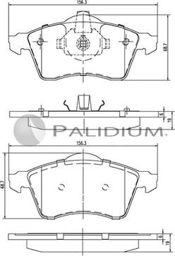 Ashuki P1-1197 - Bremžu uzliku kompl., Disku bremzes ps1.lv