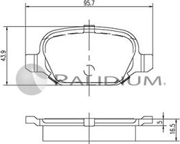 Ashuki P1-1161 - Bremžu uzliku kompl., Disku bremzes ps1.lv