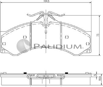 Ashuki P1-1119 - Bremžu uzliku kompl., Disku bremzes ps1.lv